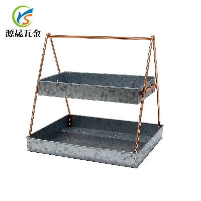 蛋糕托盤(pán)多層歐式托盤(pán)鐵藝蛋糕托盤(pán)歐式金屬點(diǎn)心托盤(pán)2 tier Tray