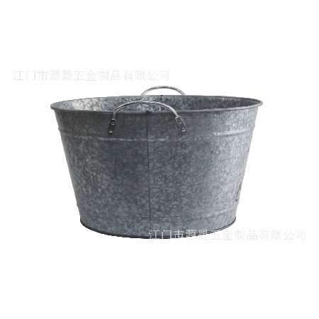 鐵桶廠(chǎng)家出口歐美鐵制金屬冰桶酒吧啤酒冰桶雙耳圓形鍍鋅冰桶定制