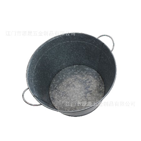 鐵桶廠(chǎng)家出口歐美鐵制金屬冰桶酒吧啤酒冰桶雙耳圓形鍍鋅冰桶定制