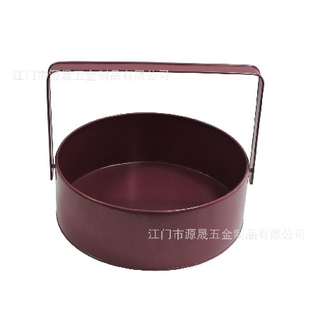鍍鋅鐵提籃浴室收納廚房金屬收納籃子圓形廚房?jī)?chǔ)物籃收納筐收納籃