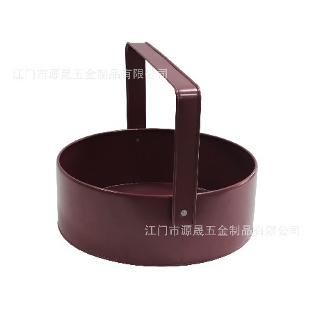 鍍鋅鐵提籃浴室收納廚房金屬收納籃子圓形廚房?jī)?chǔ)物籃收納筐收納籃