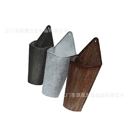 定制亞馬遜同款復古壁掛花盆 美式鄉(xiāng)村仿真花花架裝飾掛墻花盆