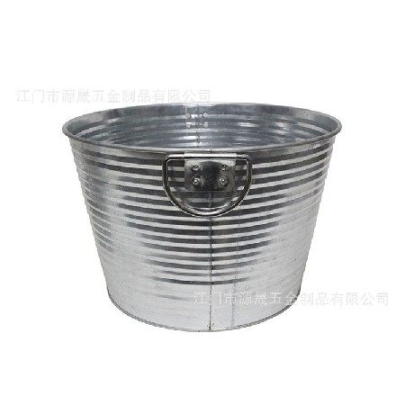 廠家定制雙耳冰桶 鍍鋅鐵金屬大冰桶  訂制大號(hào)酒吧圓形冰桶