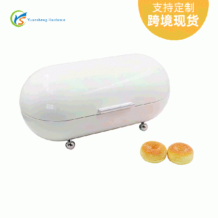 跨境現(xiàn)貨可定制面包收納箱 歐式橢圓形金屬面包儲物箱 面包收納盒