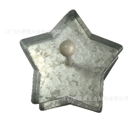 跨境兩層星星托盤(pán)金屬鍍鋅白鐵皮歐式派對(duì)西點(diǎn)蛋糕馬口托盤(pán)批發(fā)