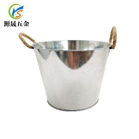 專注生產(chǎn)外貿(mào)工藝金屬水桶 敞口式鍍鋅冰桶 家用白鐵皮桶